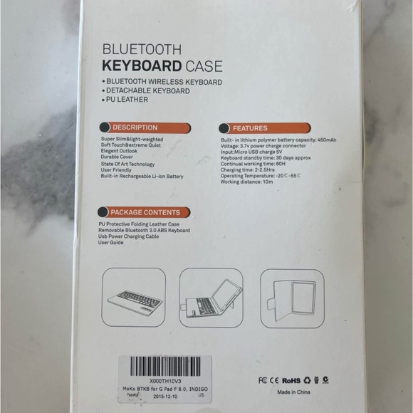 LG Blue Tablet Keyboard Case - Picture 3 of 3